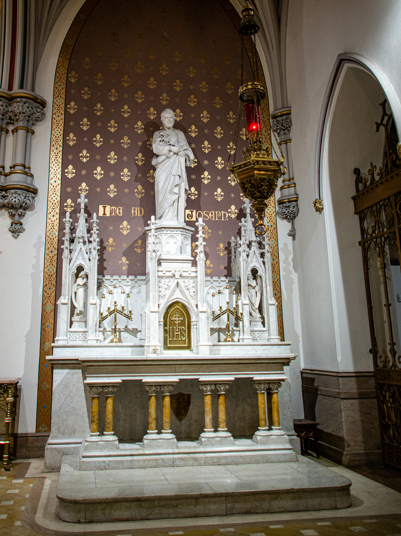 altar to Joseph at St. Francis Xavier church in Park Slope, Brooklyn